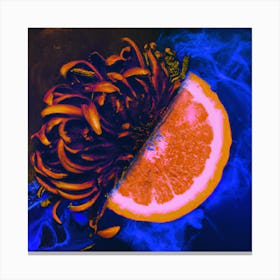 Oranges And Flowers Canvas Print