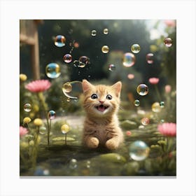 Bubbles In The Garden Canvas Print
