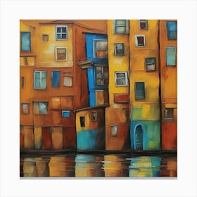 City By The Water Canvas Print