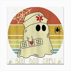 Womens Boo Boo Crew Nurse Halloween For Women Canvas Print