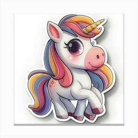 Unicorn Sticker 63 Canvas Print