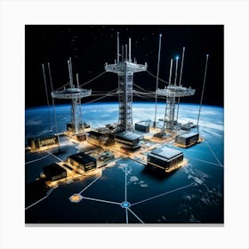 An Abstract Representation Of Britains Telecom Achievements Captured Overseas In Concept Art Its Canvas Print