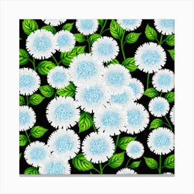 White Chrysanthemums 9 Canvas Print