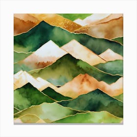 Watercolor Mountains 1 Canvas Print