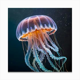 Stock Photography A Jellyfish With Tentacles That Look Like Co 0(2) Canvas Print