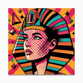 Pop Egyptian Amal Gilded Canvas Print