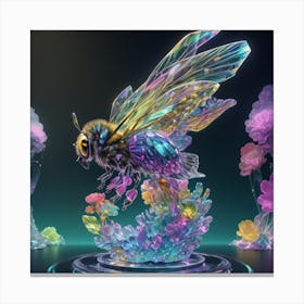 Crystals Bee Canvas Print