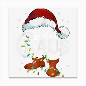 Santa Hat Christmas Costume Family Matching Girlfriend Claus Canvas Print