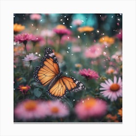 Butterfly In The Garden Canvas Print