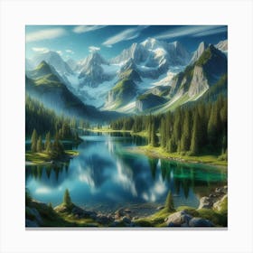 Alpine Lake 4 Canvas Print