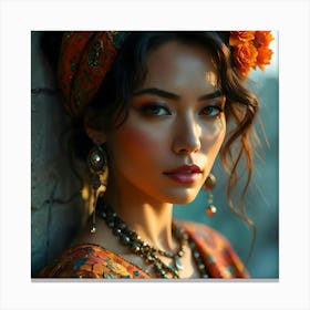 Asian Beauty Portrait Canvas Print