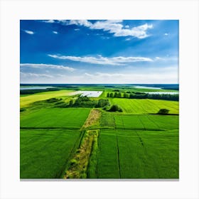 Grass Peace Air Structure Pasture Soy Bean High Country Rural Green Farm Overhead Natur (7) Canvas Print