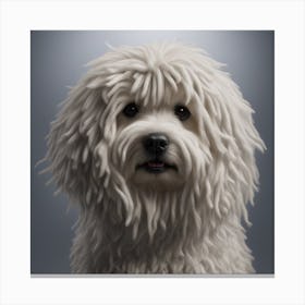 Wooly Dog Portrait Canvas Print