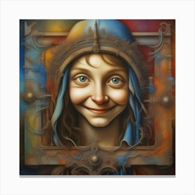 Girl In A Frame Canvas Print