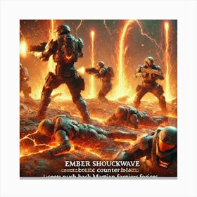 Flame Guardians Ember Shockwave Canvas Print