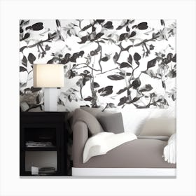 Simble Living Room Black Colour (1) Canvas Print