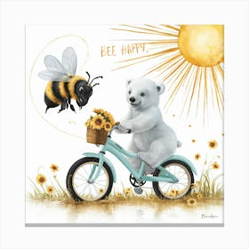 Bee Happy: Whimsy on Wheels 2 Canvas Print