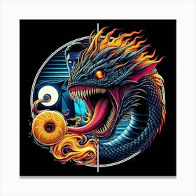 Dragon Donut Canvas Print