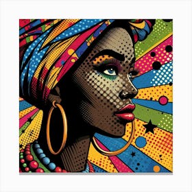 Phumzile Pop Portrait Of African Woman Canvas Print