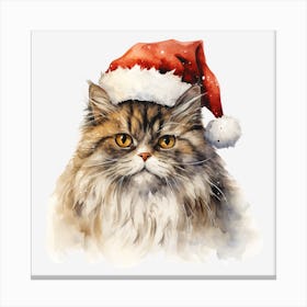 Santa Cat Canvas Print