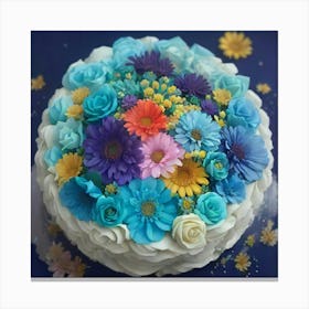 Cake With Flowers 1 Canvas Print