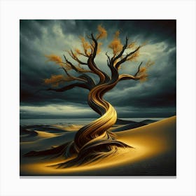 Tree In The Desert 7 Canvas Print