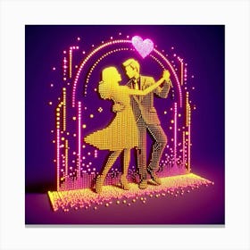 A man and a woman dancing 3 Canvas Print