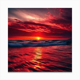 Sunset Over The Ocean 166 Canvas Print