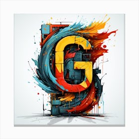 Letter G 3 Canvas Print