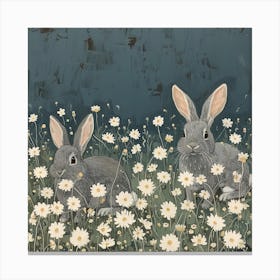 Bunnies Fairycore Painting 8 Canvas Print