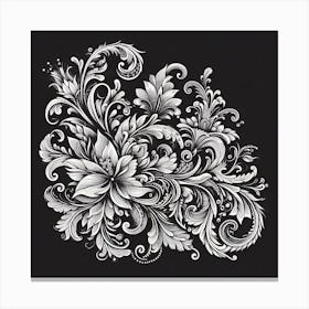 Ornate Floral Design 13 Canvas Print