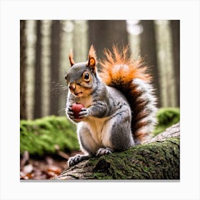 Squirrel In The Forest 123 Canvas Print