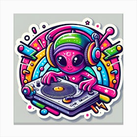 Alien Dj 8 Canvas Print