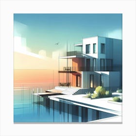 House By The Sea 1 Canvas Print