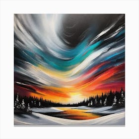 Aurora Sunset 3 Canvas Print