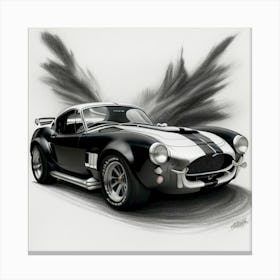 Cobra Black And White 21mgs Canvas Print