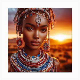 African Beauty Canvas Print