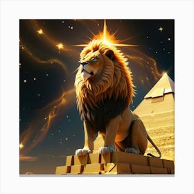 Lion Of Egypt 4 Canvas Print