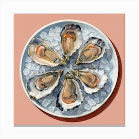 Oysters On Ice 2 Canvas Print