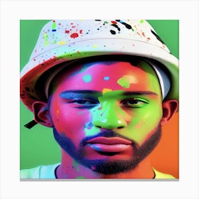 Colourful man trendy Canvas Print