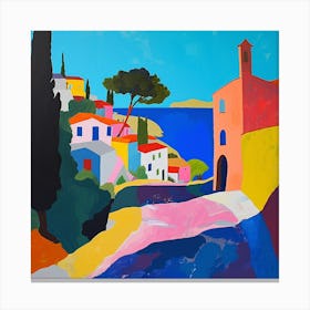 Abstract Travel Collection Greece 1 Canvas Print