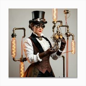 Steampunk Woman2 Canvas Print