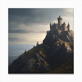 Castle On Top Of A Mountain Canvas Print