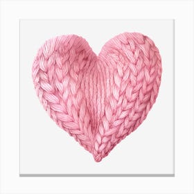 Knitted Heart Canvas Print