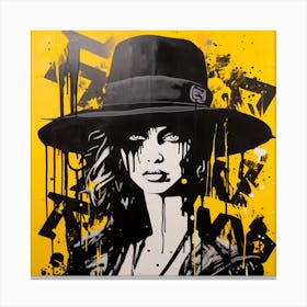 Girl In A Hat 2 Canvas Print