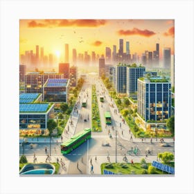 Futuristic Cityscape 6 Canvas Print