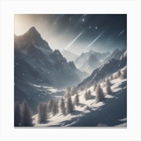 Snowy Mountains 10 Canvas Print