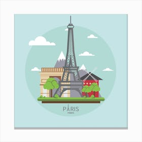 Paris France French Europe Travel Canvas Print