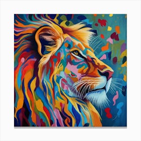 Furieuse Lionne Palette De Couleur Vibrante Ph Canvas Print