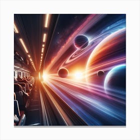 Space Train 6 Canvas Print